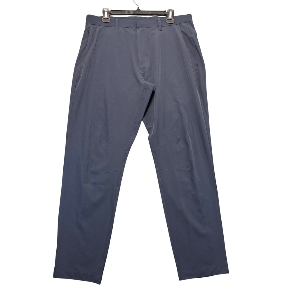 Fabletics Men The Only Pant Navy Blue Stretch Tech Chino 33x32 (34x30 Actual)